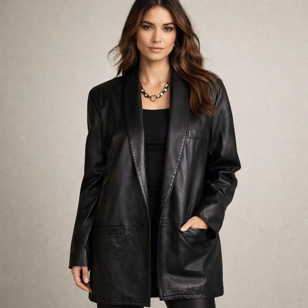 Siena Italian Leather Car Length Coat Made in USA